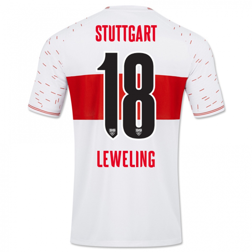 Kinder Jamie Leweling #18 Weiß Heimtrikot Trikot 2023/24 T-Shirt Belgien