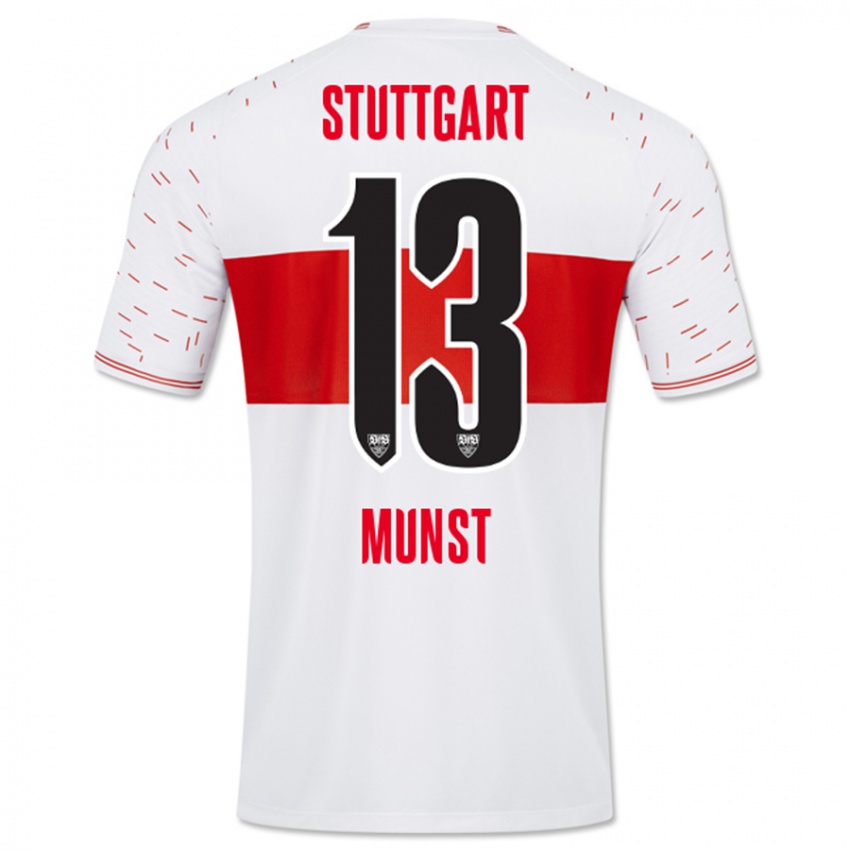 Kinder Leonhard Münst #13 Weiß Heimtrikot Trikot 2023/24 T-Shirt Belgien