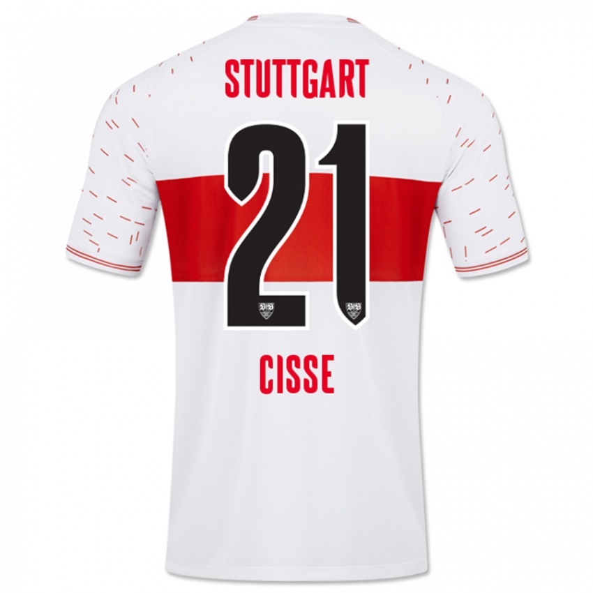 Kinder Moussa Cissé #21 Weiß Heimtrikot Trikot 2023/24 T-Shirt Belgien