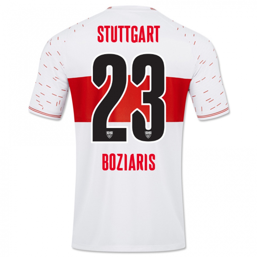 Kinder Giannis Boziaris #23 Weiß Heimtrikot Trikot 2023/24 T-Shirt Belgien
