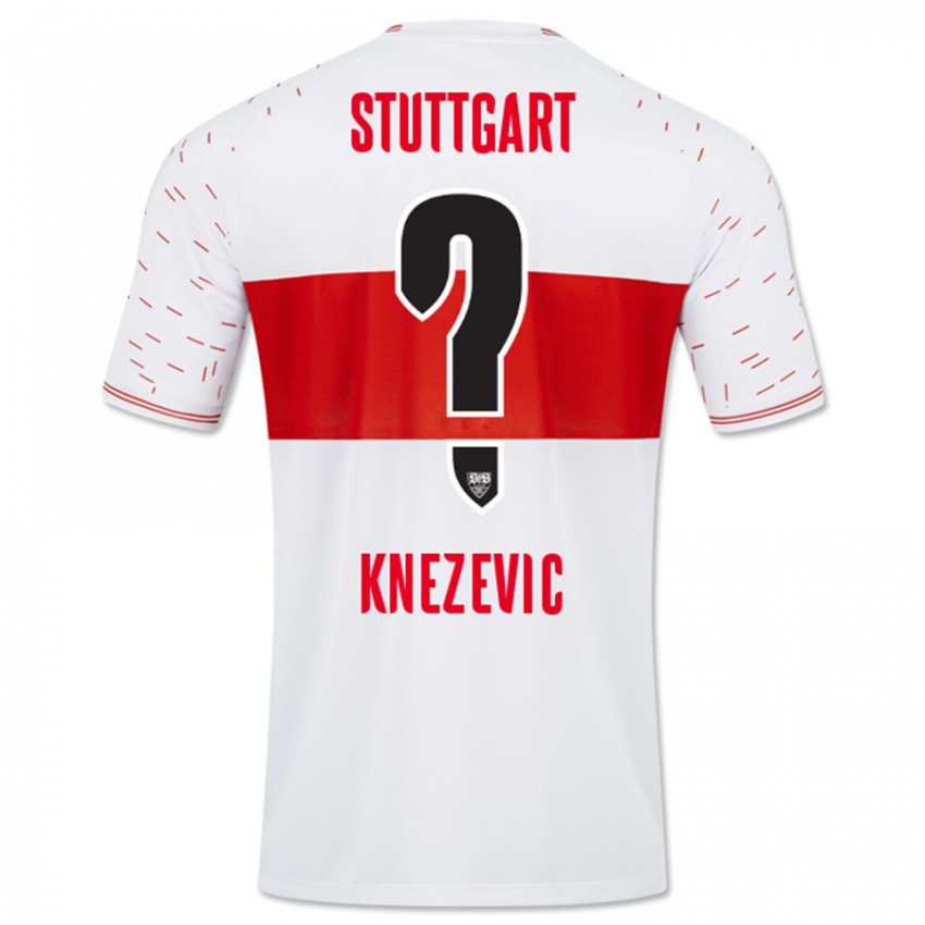 Kinderen Ivan Knezevic #0 Wit Thuisshirt Thuistenue 2023/24 T-Shirt België