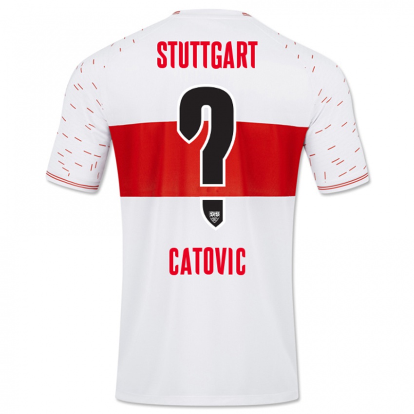 Kinder Mirza Catovic #0 Weiß Heimtrikot Trikot 2023/24 T-Shirt Belgien