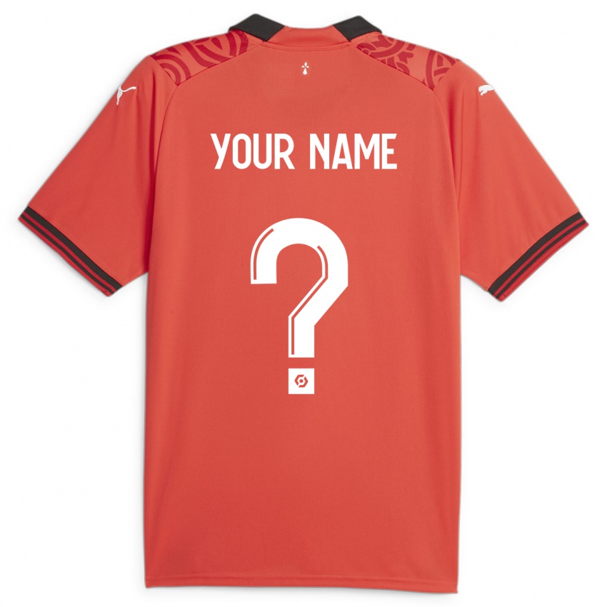 Kinderen Uw Naam #0 Rood Thuisshirt Thuistenue 2023/24 T-Shirt België