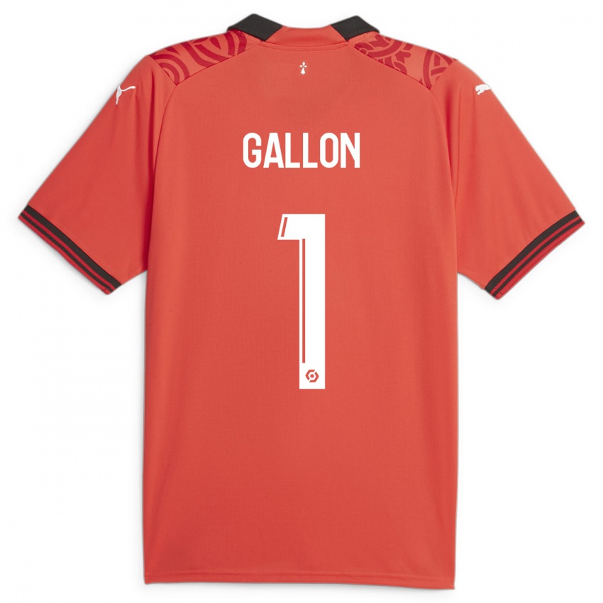 Enfant Maillot Gauthier Gallon #1 Rouge Tenues Domicile 2023/24 T-Shirt Belgique