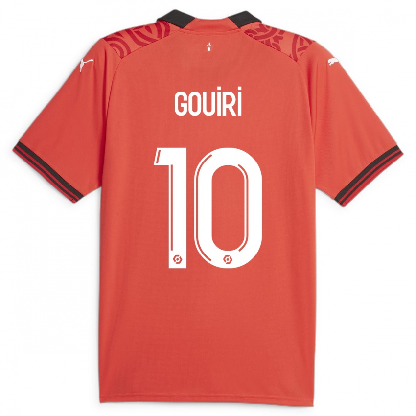 Enfant Maillot Amine Gouiri #10 Rouge Tenues Domicile 2023/24 T-Shirt Belgique