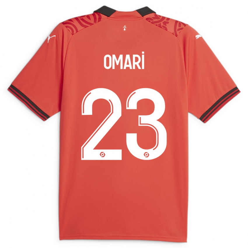 Kinderen Warmed Omari #23 Rood Thuisshirt Thuistenue 2023/24 T-Shirt België