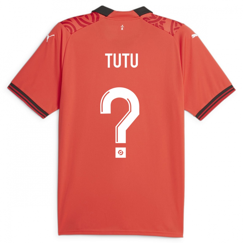 Enfant Maillot Gabriel Tutu #0 Rouge Tenues Domicile 2023/24 T-Shirt Belgique