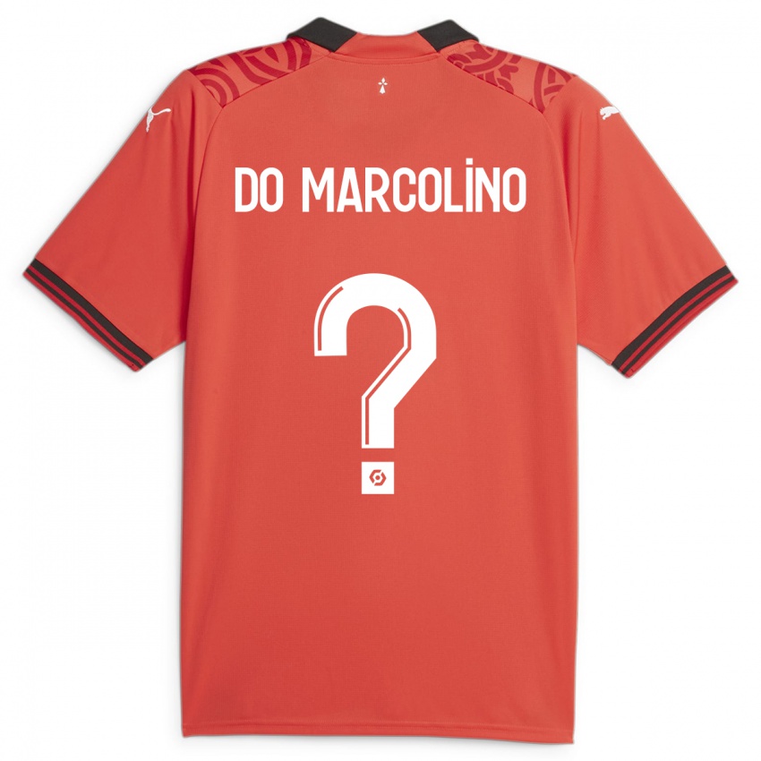 Enfant Maillot Arsène Do Marcolino #0 Rouge Tenues Domicile 2023/24 T-Shirt Belgique