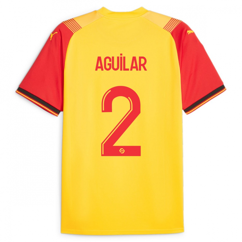 Kinder Ruben Aguilar #2 Gelb Heimtrikot Trikot 2023/24 T-Shirt Belgien