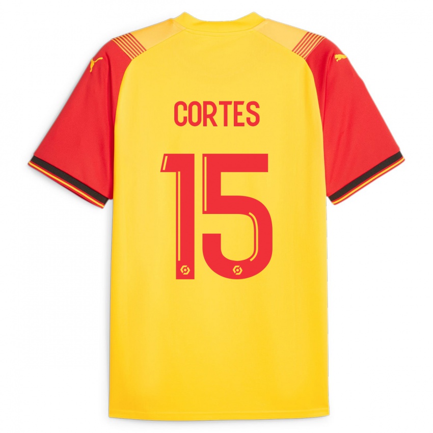 Kinder Óscar Cortés #15 Gelb Heimtrikot Trikot 2023/24 T-Shirt Belgien