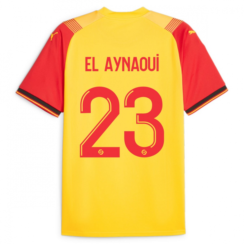 Kinder Neil El Aynaoui #23 Gelb Heimtrikot Trikot 2023/24 T-Shirt Belgien