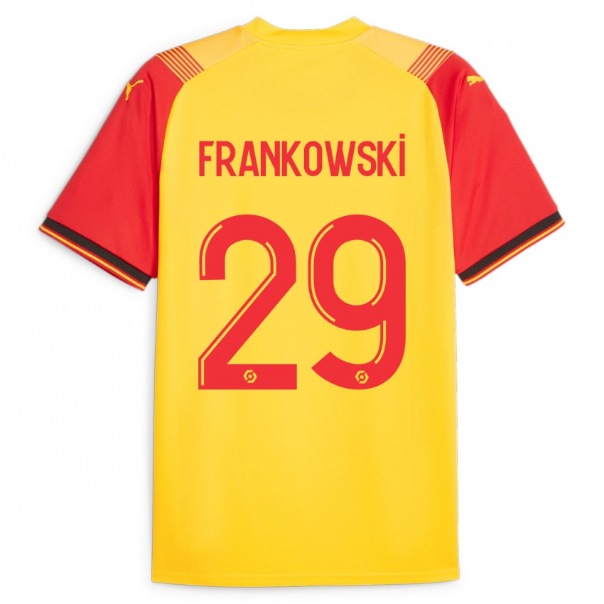 Kinder Przemyslaw Frankowski #29 Gelb Heimtrikot Trikot 2023/24 T-Shirt Belgien