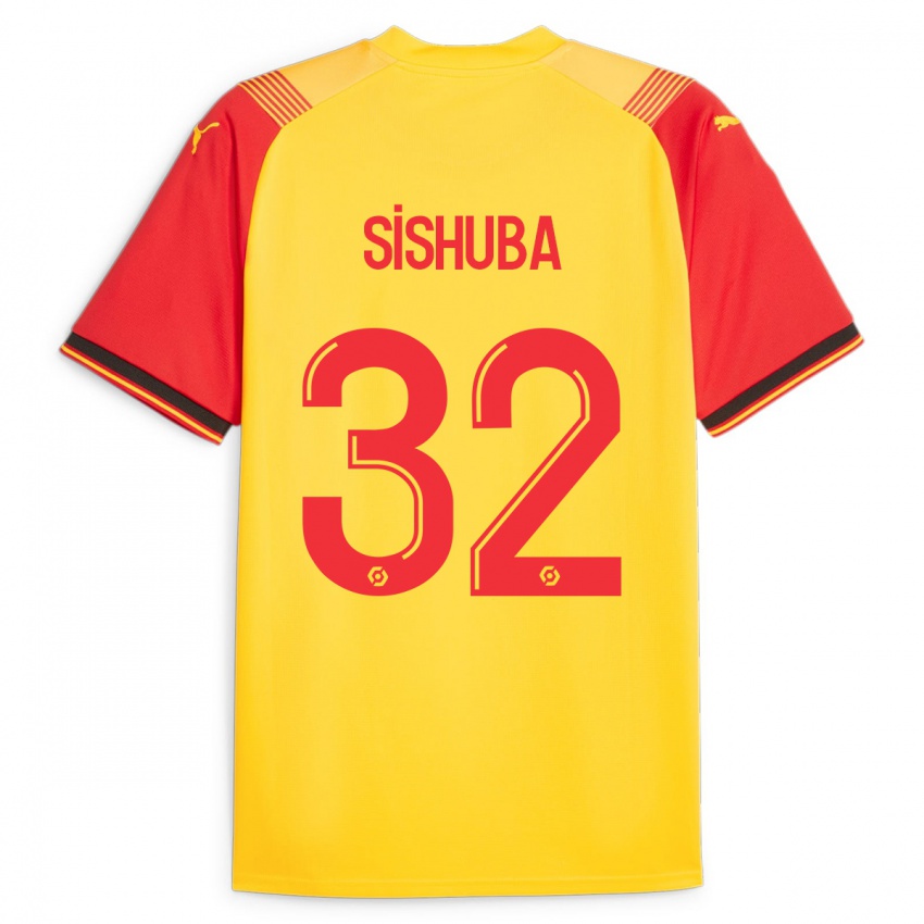 Kinder Ayanda Sishuba #32 Gelb Heimtrikot Trikot 2023/24 T-Shirt Belgien