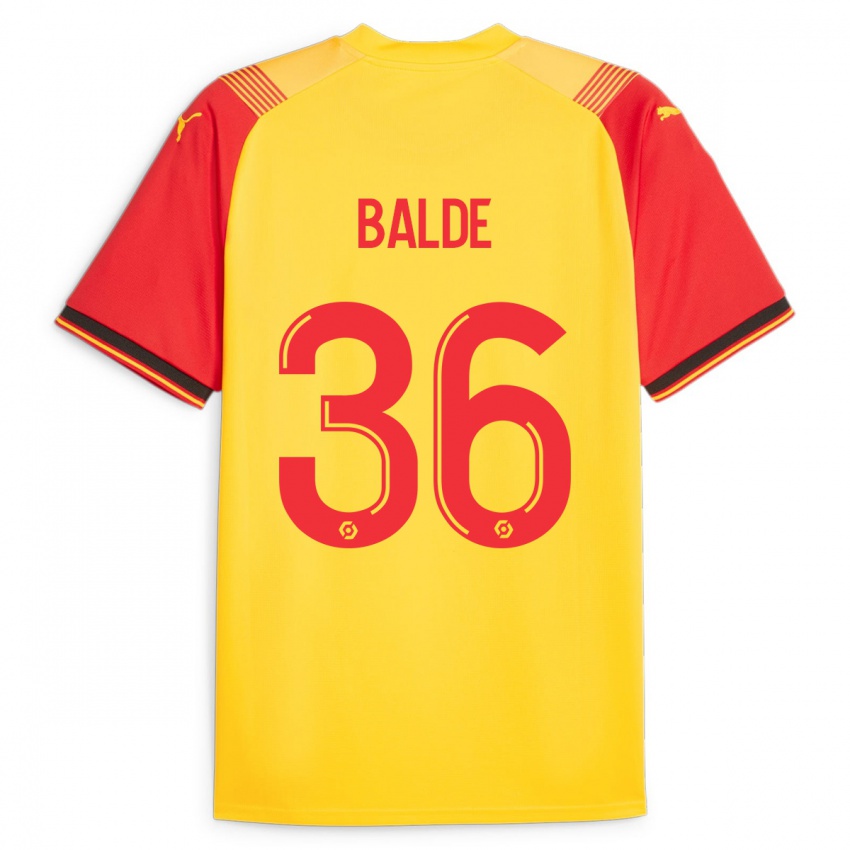Kinder Ibrahima Baldé #36 Gelb Heimtrikot Trikot 2023/24 T-Shirt Belgien