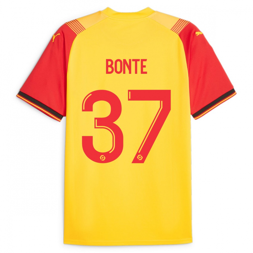 Kinder Nolan Bonte #37 Gelb Heimtrikot Trikot 2023/24 T-Shirt Belgien