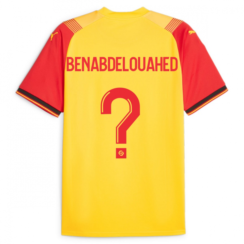 Kinder Kaïs Benabdelouahed #0 Gelb Heimtrikot Trikot 2023/24 T-Shirt Belgien