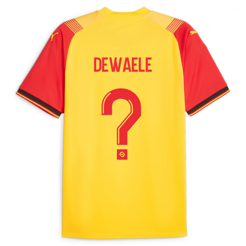 Kinder Florian Dewaele #0 Gelb Heimtrikot Trikot 2023/24 T-Shirt Belgien