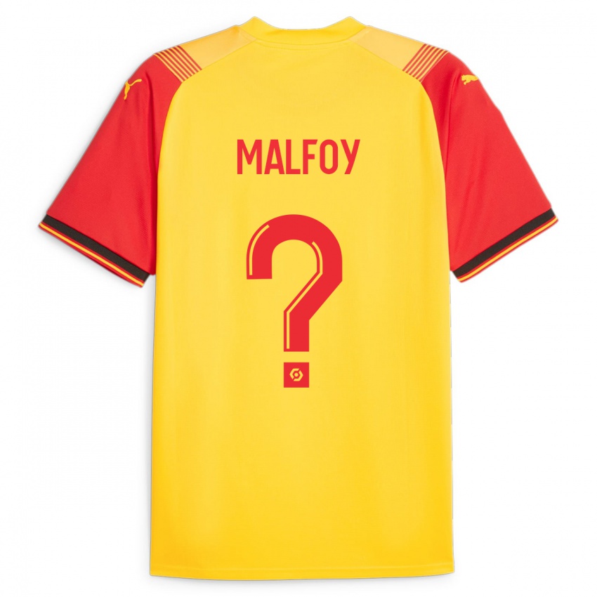 Kinder Lucas Malfoy #0 Gelb Heimtrikot Trikot 2023/24 T-Shirt Belgien