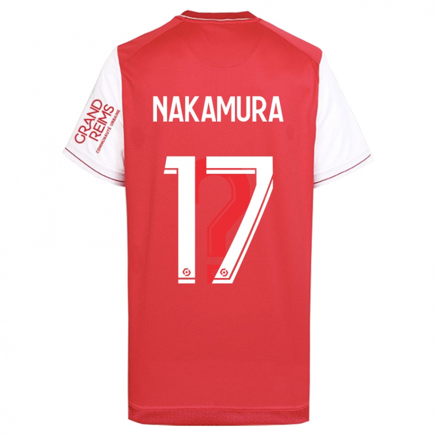 Kinder Keito Nakamura #17 Rot Heimtrikot Trikot 2023/24 T-Shirt Belgien