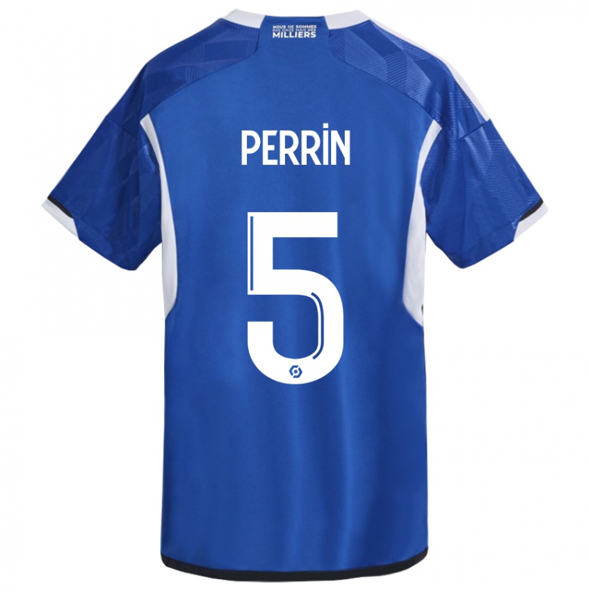 Kinder Lucas Perrin #5 Blau Heimtrikot Trikot 2023/24 T-Shirt Belgien