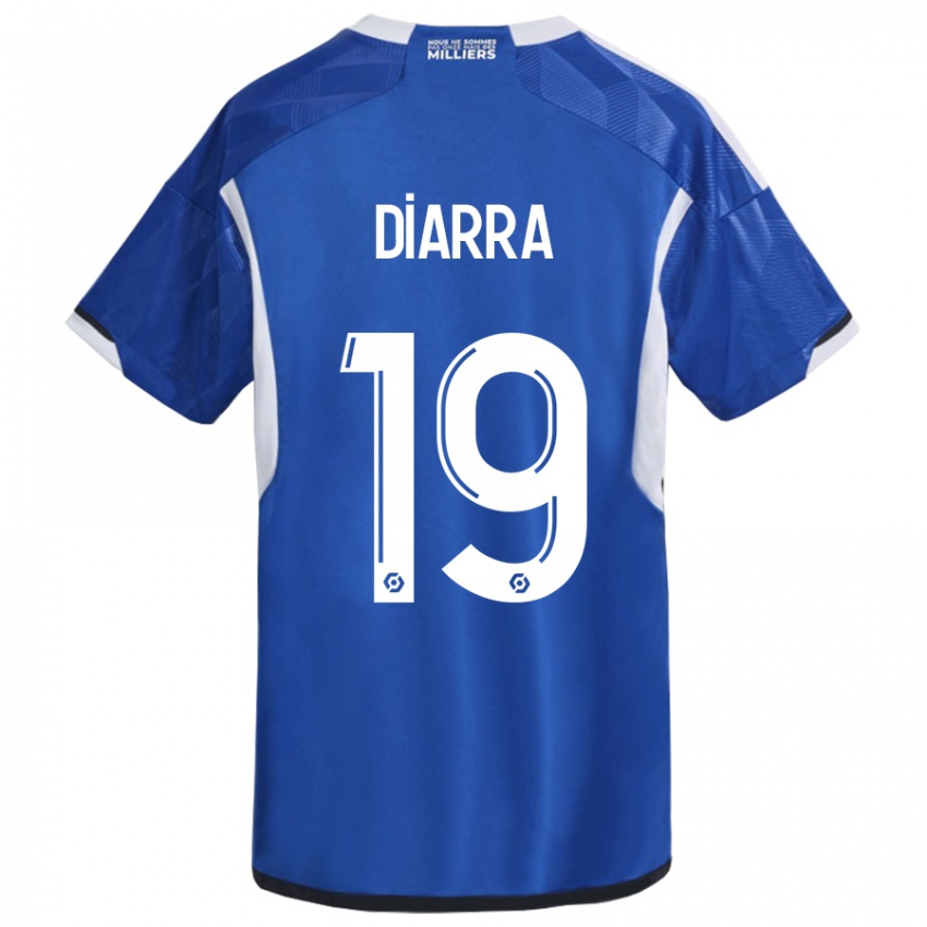 Kinder Habib Diarra #19 Blau Heimtrikot Trikot 2023/24 T-Shirt Belgien