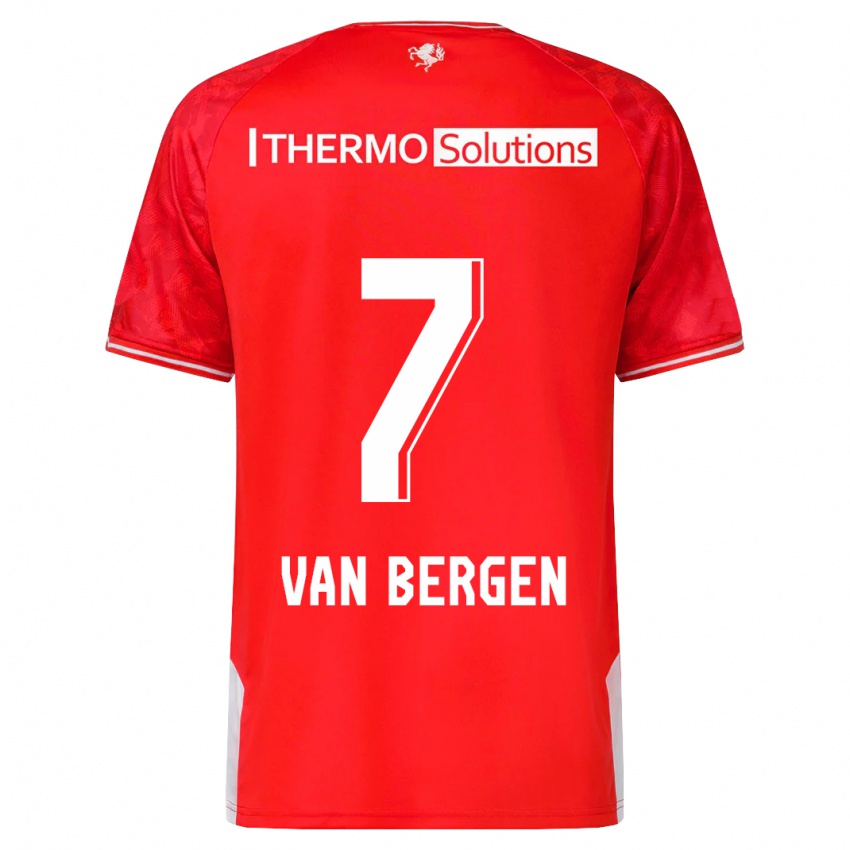 Kinder Mitchell Van Bergen #7 Rot Heimtrikot Trikot 2023/24 T-Shirt Belgien