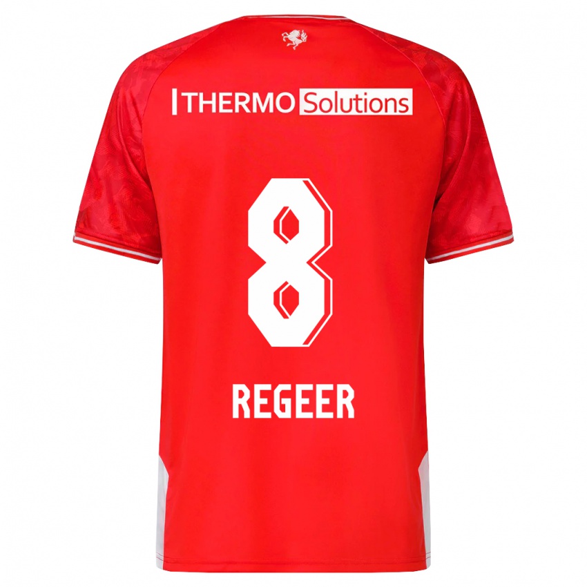 Kinderen Youri Regeer #8 Rood Thuisshirt Thuistenue 2023/24 T-Shirt België