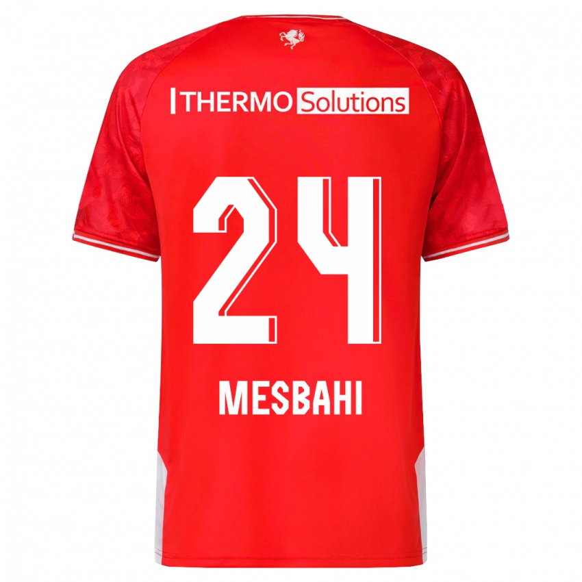Kinderen Juliën Mesbahi #24 Rood Thuisshirt Thuistenue 2023/24 T-Shirt België