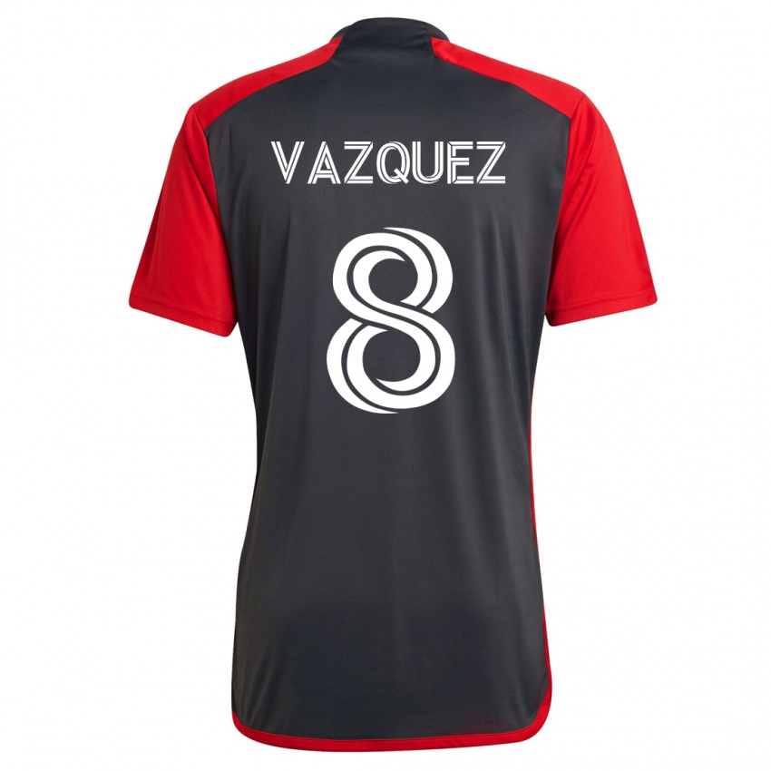 Kinder Víctor Vázquez #8 Grau Heimtrikot Trikot 2023/24 T-Shirt Belgien