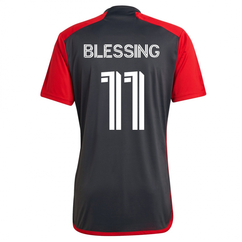 Kinderen Latif Blessing #11 Grijs Thuisshirt Thuistenue 2023/24 T-Shirt België
