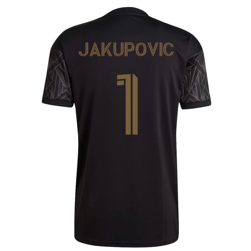 Kinder Eldin Jakupović #1 Schwarz Heimtrikot Trikot 2023/24 T-Shirt Belgien