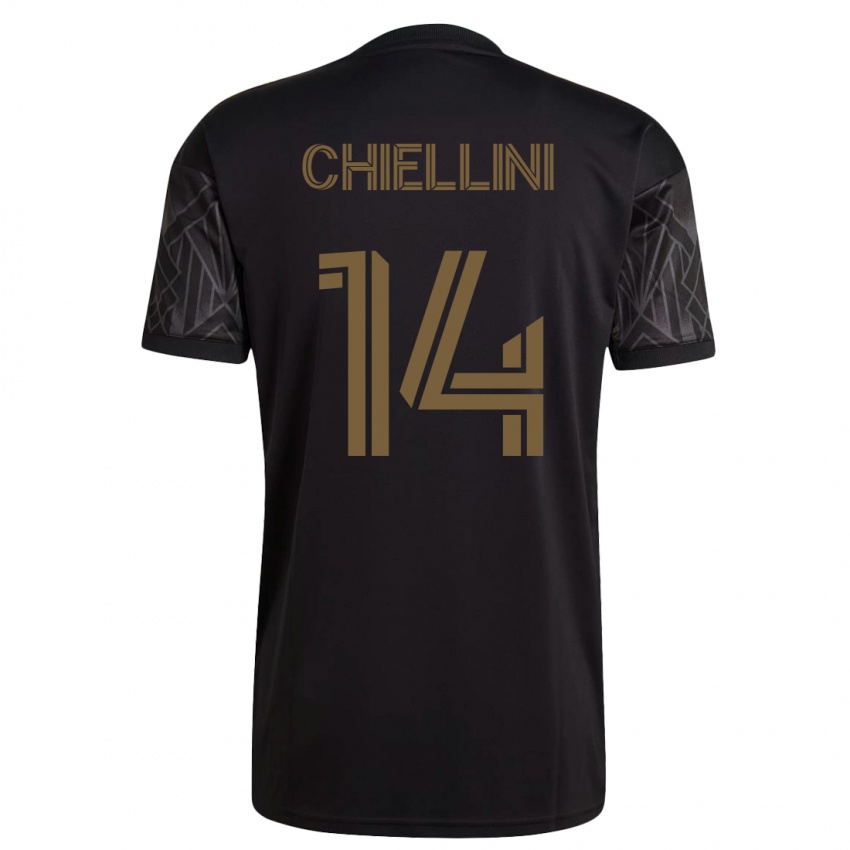 Kinderen Giorgio Chiellini #14 Zwart Thuisshirt Thuistenue 2023/24 T-Shirt België