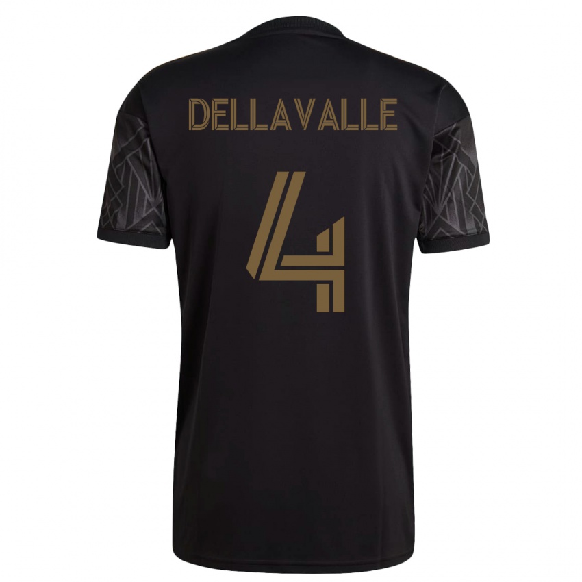 Kinder Lorenzo Dellavalle #4 Schwarz Heimtrikot Trikot 2023/24 T-Shirt Belgien