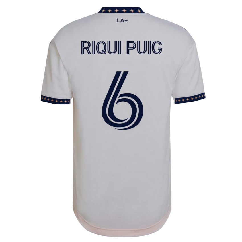 Kinder Riqui Puig #6 Weiß Heimtrikot Trikot 2023/24 T-Shirt Belgien