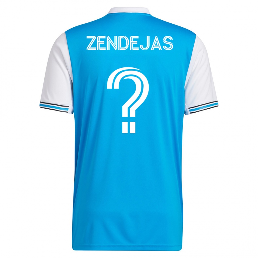 Kinderen Adrián Zendejas #0 Blauw Thuisshirt Thuistenue 2023/24 T-Shirt België