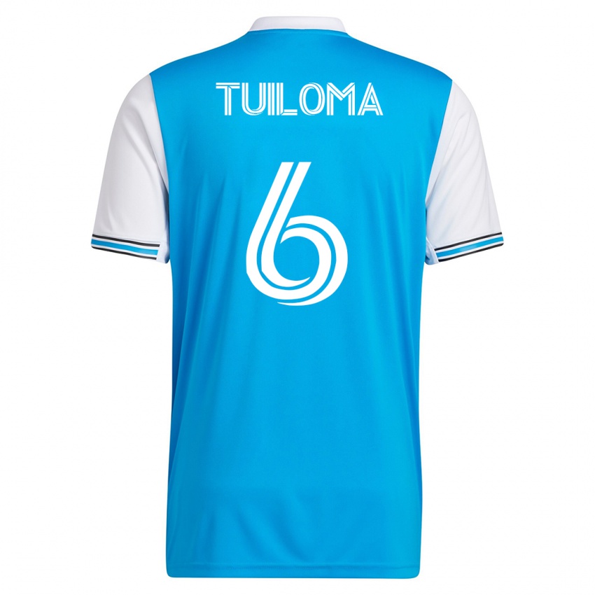 Kinder Bill Tuiloma #6 Blau Heimtrikot Trikot 2023/24 T-Shirt Belgien
