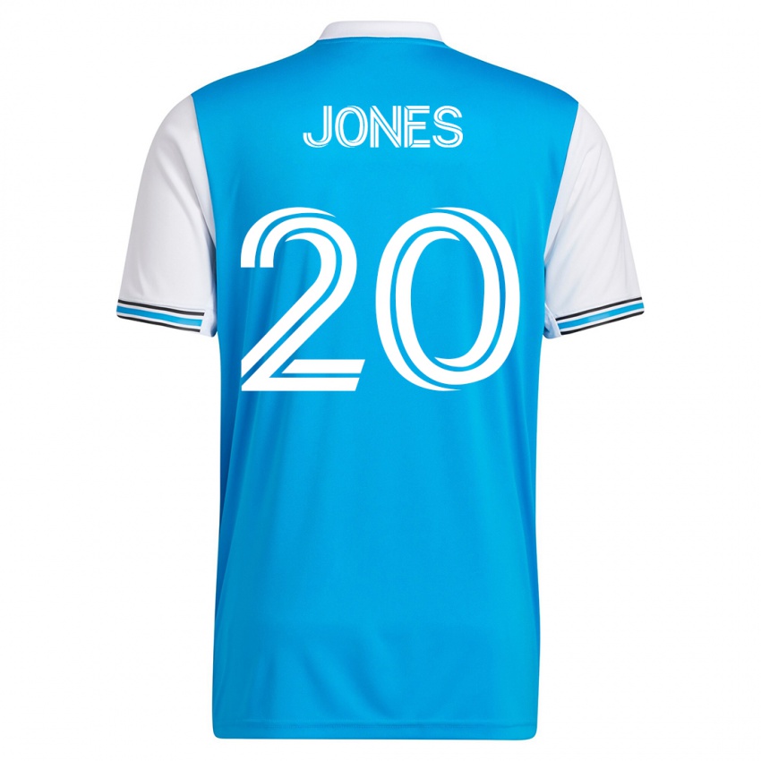 Kinderen Derrick Jones #20 Blauw Thuisshirt Thuistenue 2023/24 T-Shirt België