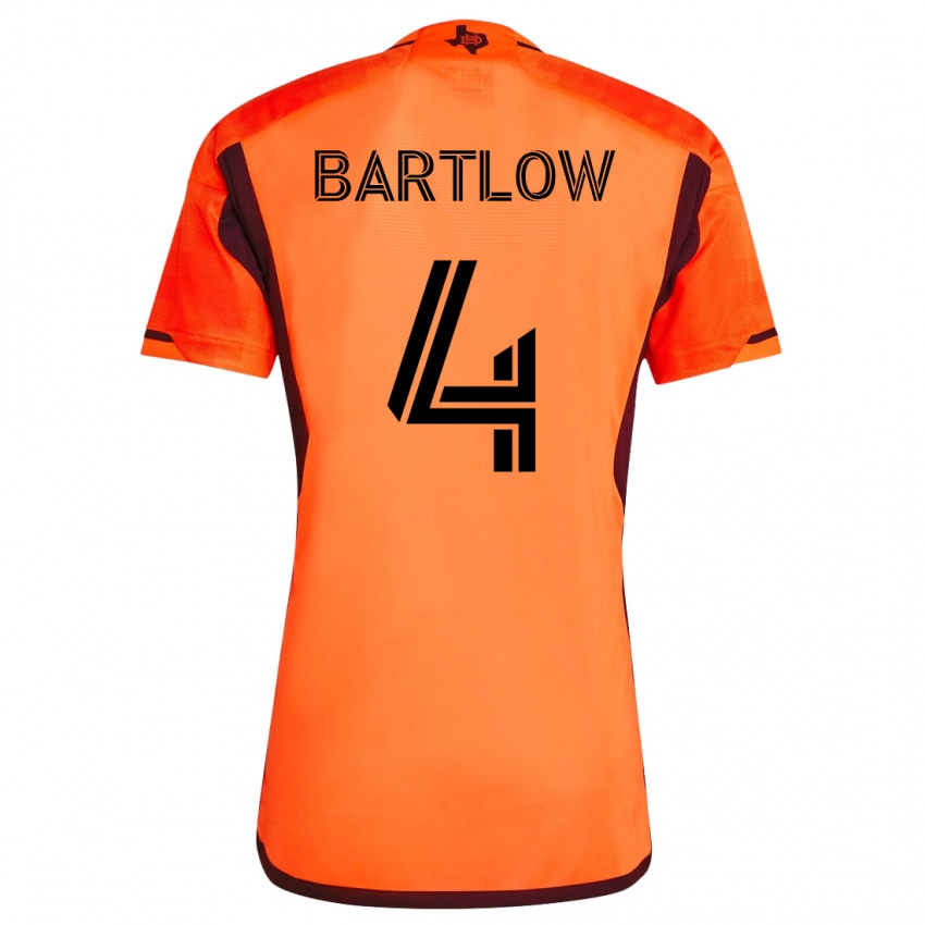 Kinder Ethan Bartlow #4 Orangefarben Heimtrikot Trikot 2023/24 T-Shirt Belgien