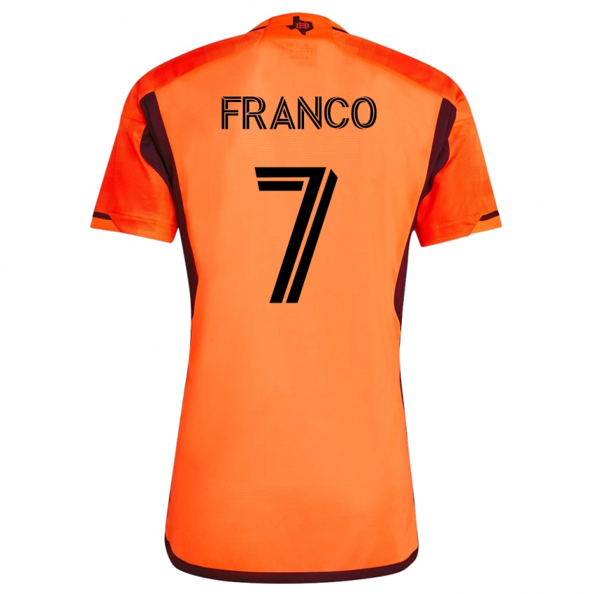 Kinder Iván Franco #7 Orangefarben Heimtrikot Trikot 2023/24 T-Shirt Belgien