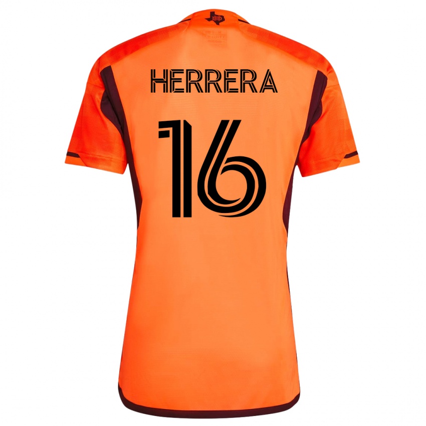 Kinder Hector Herrera #16 Orangefarben Heimtrikot Trikot 2023/24 T-Shirt Belgien