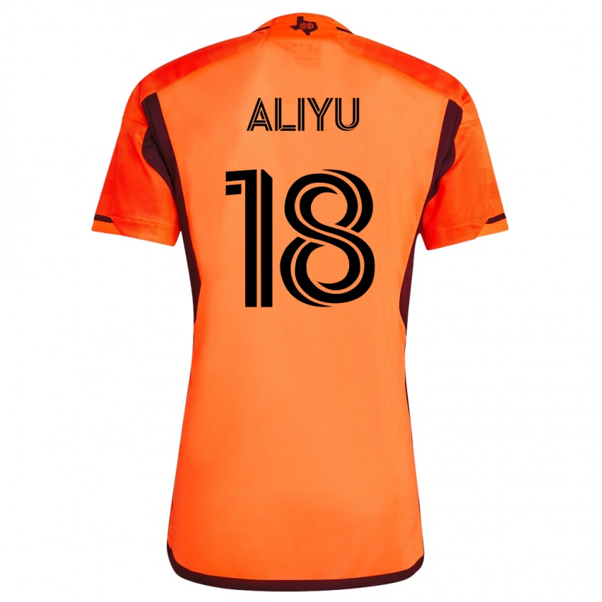 Kinder Ibrahim Aliyu #18 Orangefarben Heimtrikot Trikot 2023/24 T-Shirt Belgien
