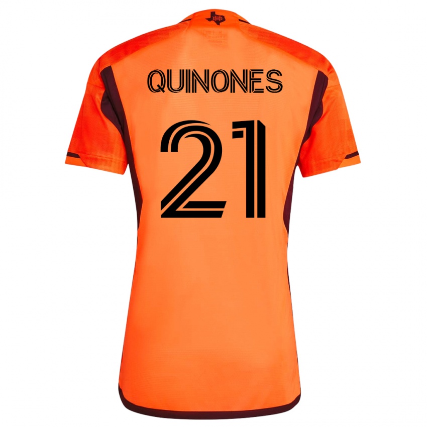 Kinder Nelson Quiñónes #21 Orangefarben Heimtrikot Trikot 2023/24 T-Shirt Belgien