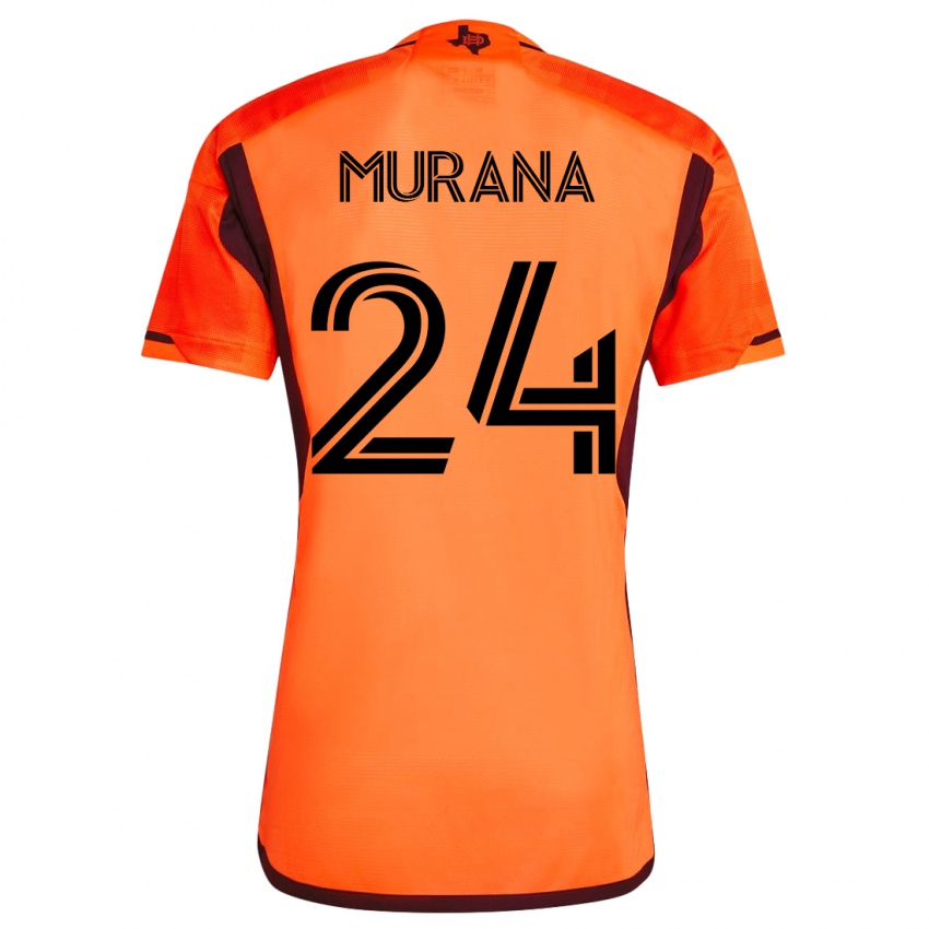Kinder Mujeeb Murana #24 Orangefarben Heimtrikot Trikot 2023/24 T-Shirt Belgien
