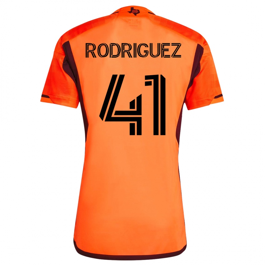 Kinder Sebastian Rodriguez #41 Orangefarben Heimtrikot Trikot 2023/24 T-Shirt Belgien