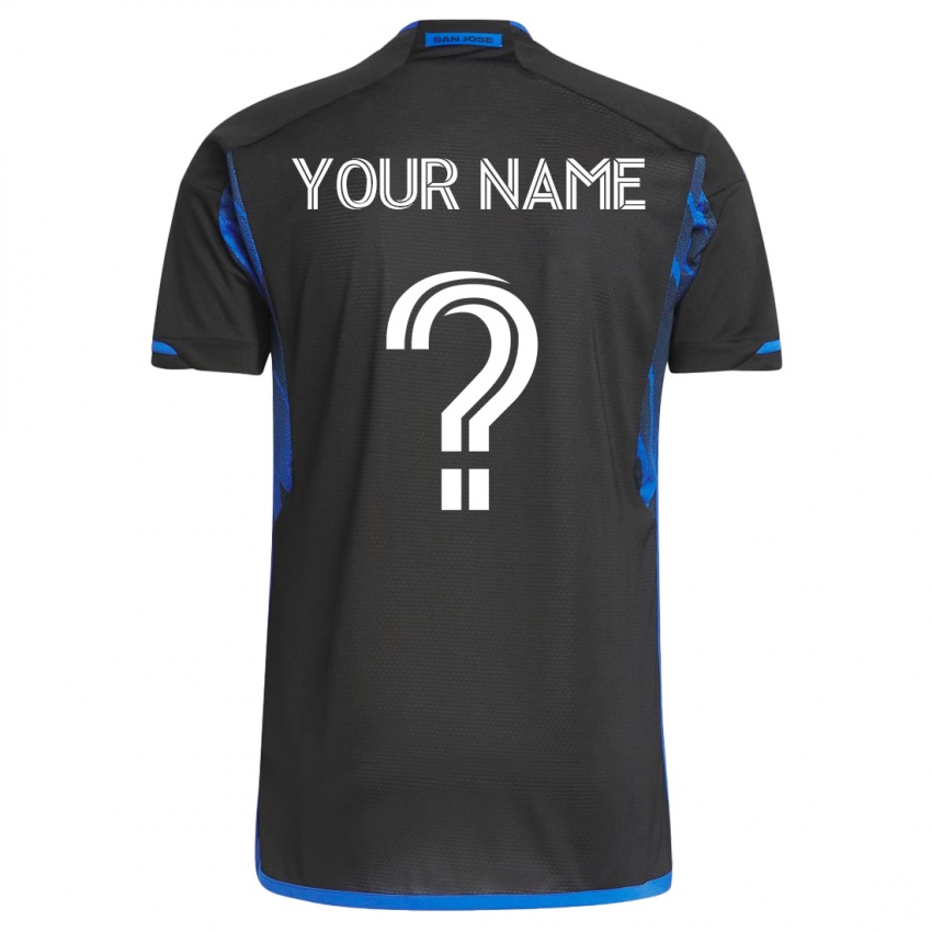 Kinder Ihren Namen #0 Blau Schwarz Heimtrikot Trikot 2023/24 T-Shirt Belgien