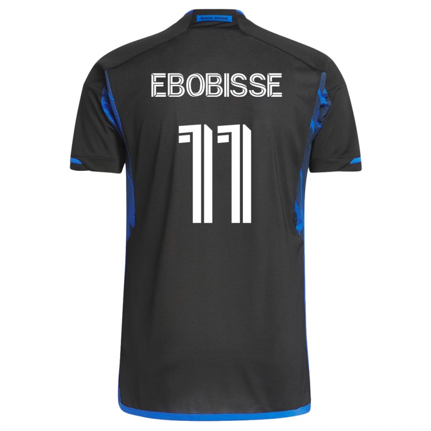 Enfant Maillot Jeremy Ebobisse #11 Bleu Noir Tenues Domicile 2023/24 T-Shirt Belgique