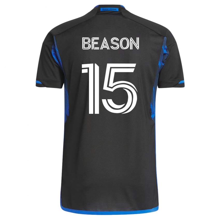 Kinderen Tanner Beason #15 Blauw Zwart Thuisshirt Thuistenue 2023/24 T-Shirt België