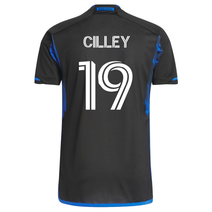Kinderen Cam Cilley #19 Blauw Zwart Thuisshirt Thuistenue 2023/24 T-Shirt België