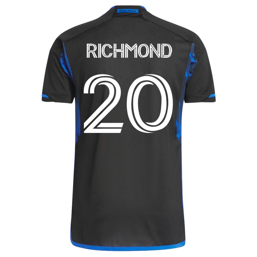 Kinderen Will Richmond #20 Blauw Zwart Thuisshirt Thuistenue 2023/24 T-Shirt België