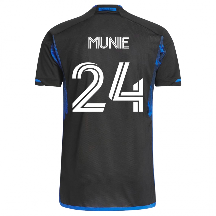 Kinderen Daniel Munie #24 Blauw Zwart Thuisshirt Thuistenue 2023/24 T-Shirt België